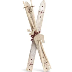 Gifi Suspension Paire de skis décoration Noël vintage^ Décoration Sapin