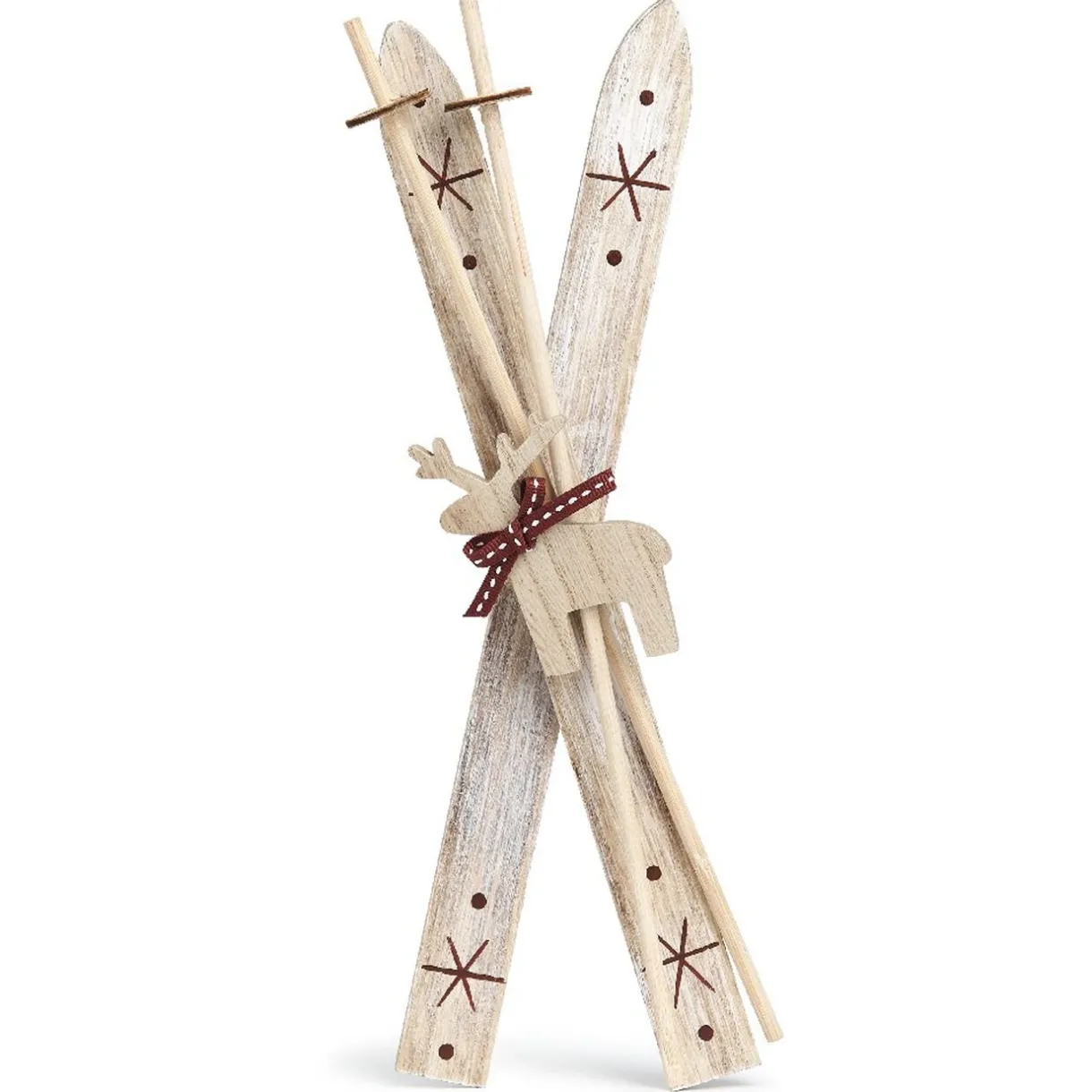 Gifi Suspension Paire de skis décoration Noël vintage^ Décoration Sapin