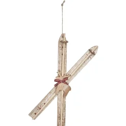 Gifi Suspension Paire de skis décoration Noël vintage^ Décoration Sapin