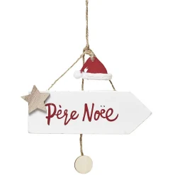 Gifi Suspension panneaux de Noël en bois^ Décoration Sapin