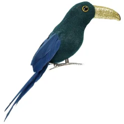 Gifi Suspension perroquet vert et bleu décoration de Noël^ Décoration Sapin