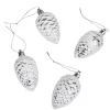 Gifi Suspension pomme de pin blanche argentée x4^ Décoration Sapin