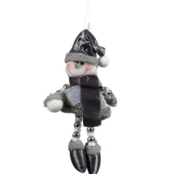 Gifi Suspension Père Noël ou bonhomme de neige gris blanc^ Décoration Sapin