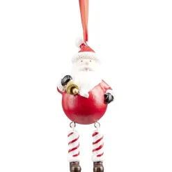 Gifi Suspension Père Noël rouge et blanc H12cm^ Décoration Sapin