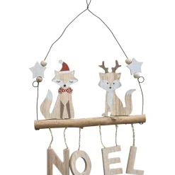 Gifi Suspension renard beige Noël^ Décoration Sapin