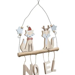 Gifi Suspension renard beige Noël^ Décoration Sapin