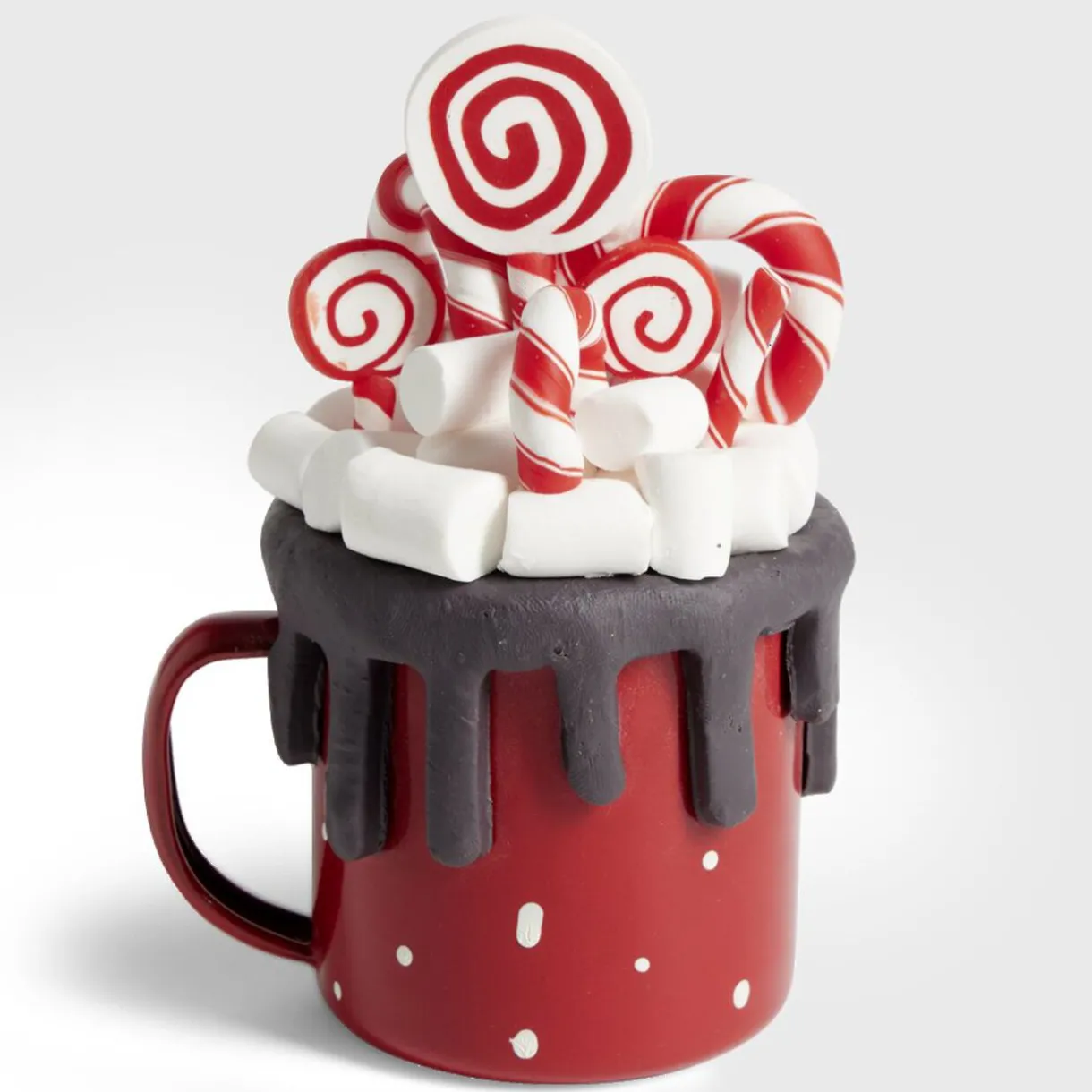 Gifi Tasse décoration sucre d'orge métal et argile H12,5cm^ Décoration Intérieure De Noël