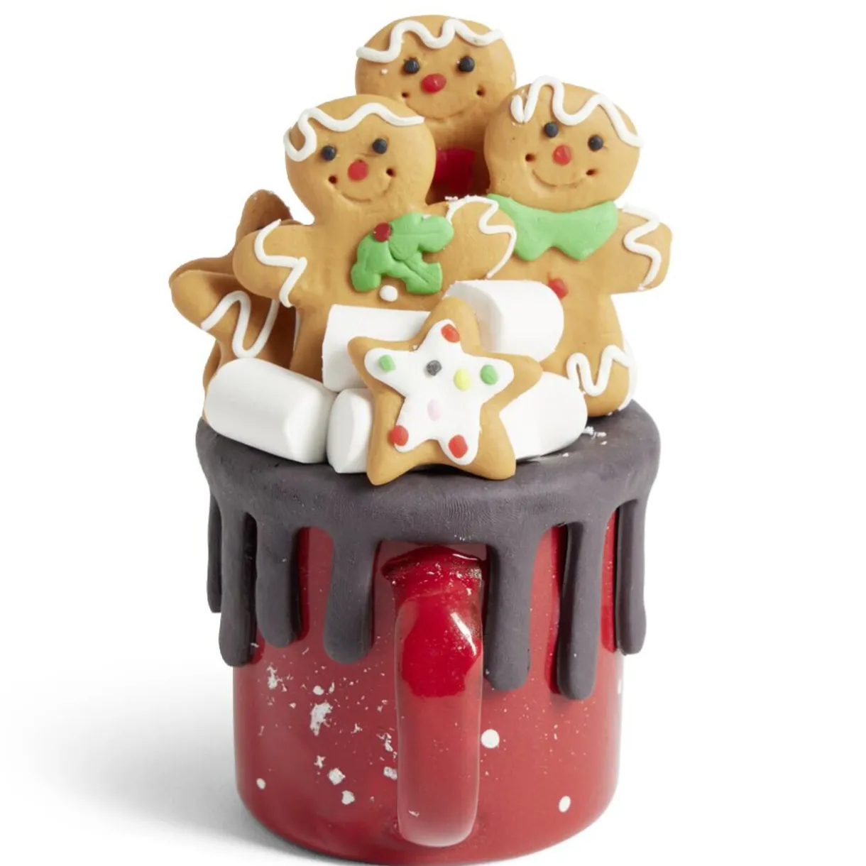 Gifi Tasse décoration sucre d'orge métal et argile H12,5cm^ Décoration Intérieure De Noël