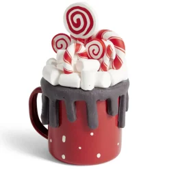 Gifi Tasse décoration sucre d'orge métal et argile H12,5cm^ Décoration Intérieure De Noël