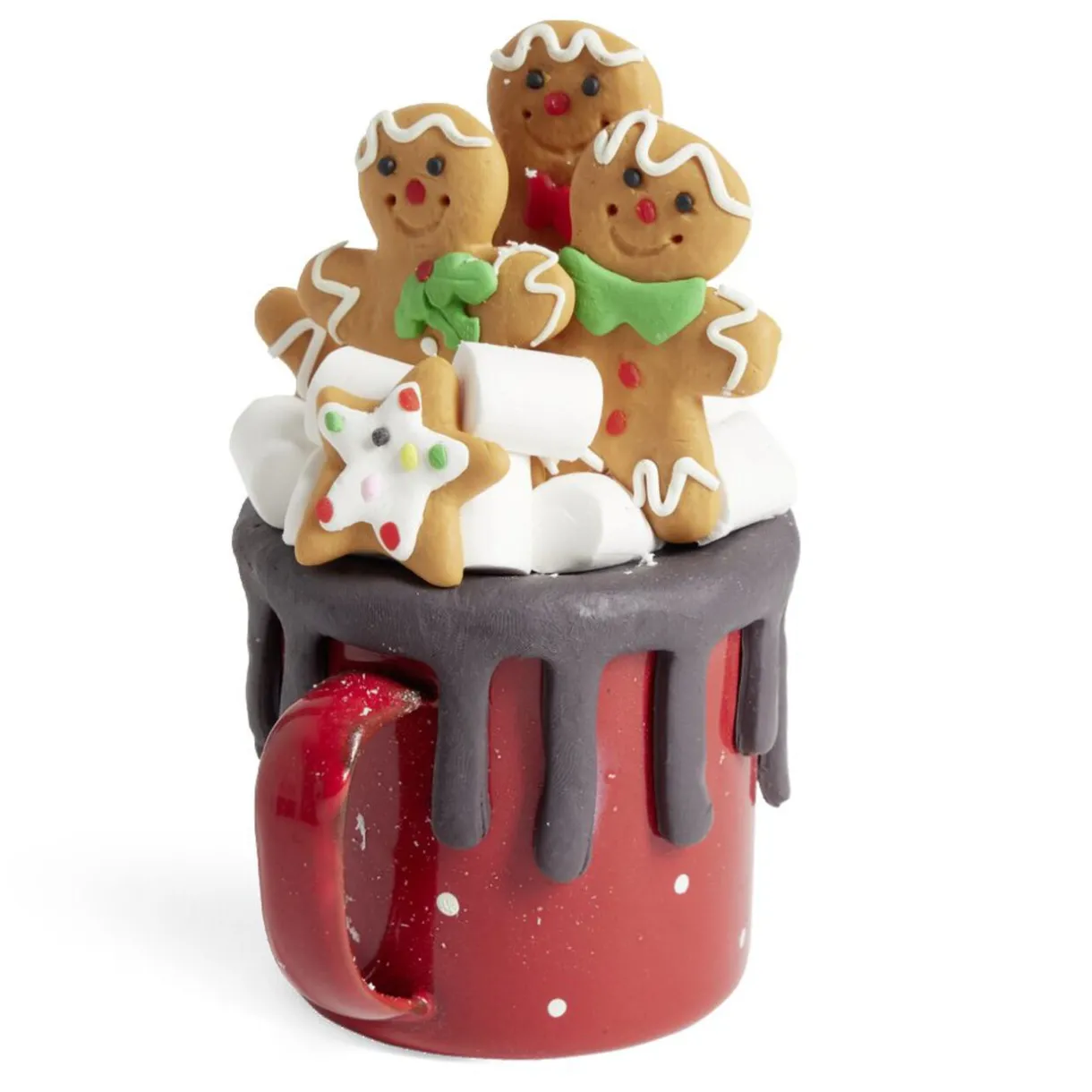 Gifi Tasse décoration sucre d'orge métal et argile H12,5cm^ Décoration Intérieure De Noël