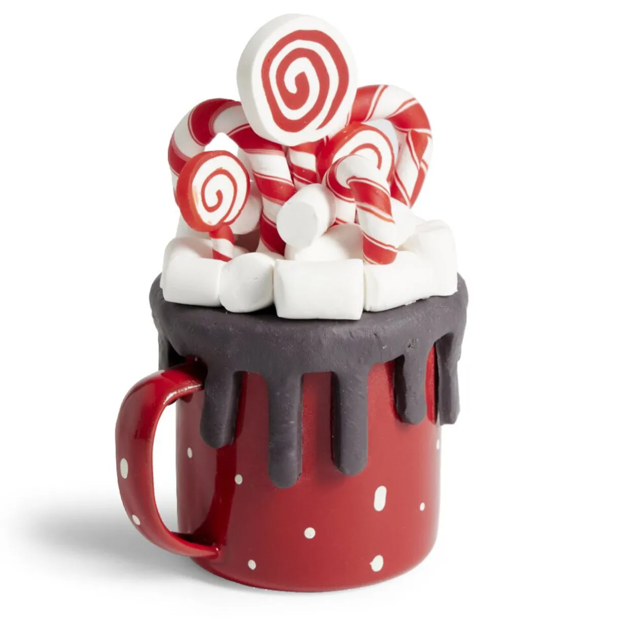 Gifi Tasse décoration sucre d'orge métal et argile H12,5cm^ Décoration Intérieure De Noël