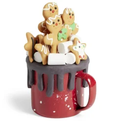 Gifi Tasse décoration sucre d'orge métal et argile H12,5cm^ Décoration Intérieure De Noël