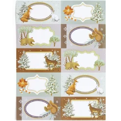 Gifi Étiquette cadeau autocollante motif nature 4x8cm x10^ Loisirs Créatifs Et Emballage Cadeau
