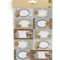 Gifi Étiquette cadeau autocollante motif nature 4x8cm x10^ Loisirs Créatifs Et Emballage Cadeau