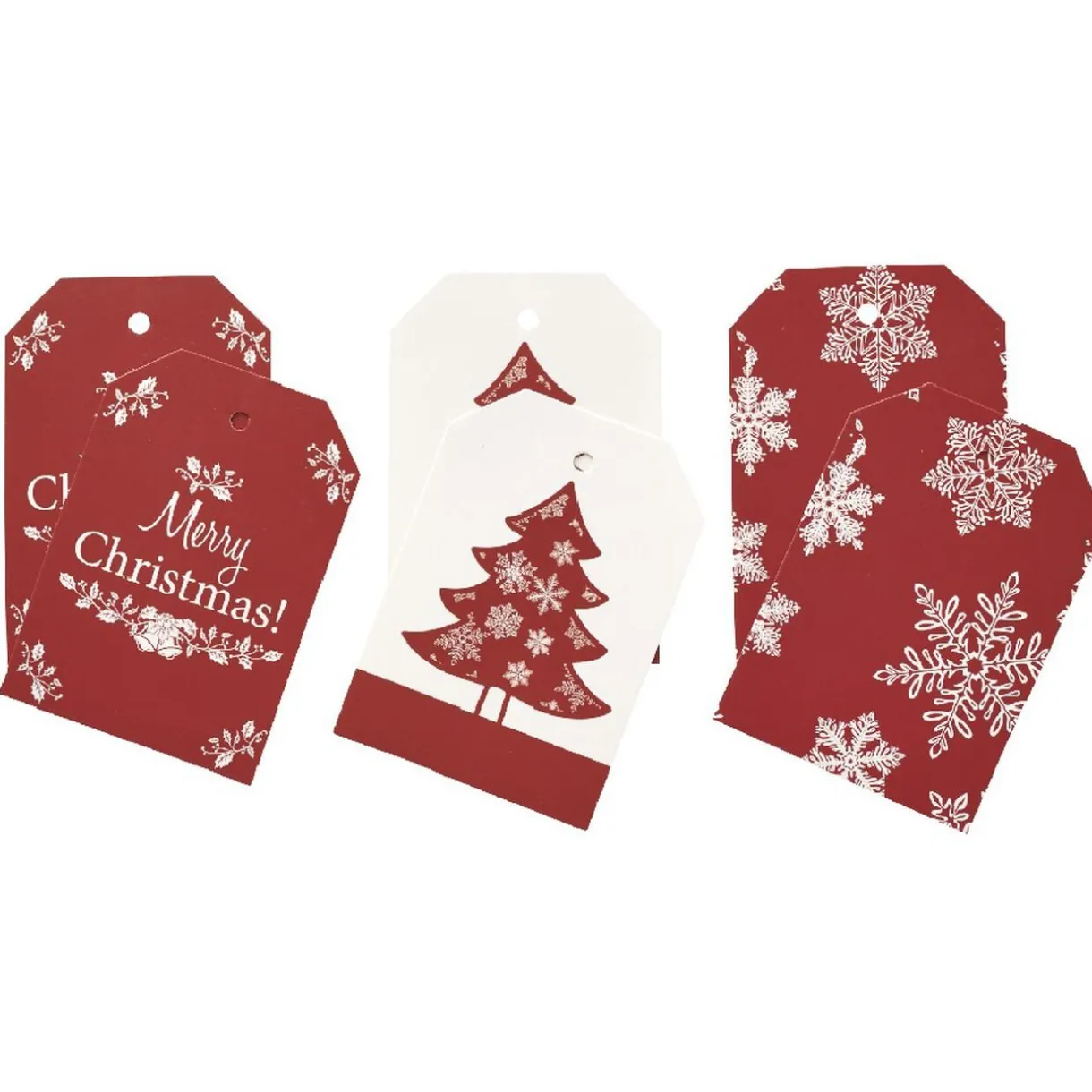 Gifi Étiquette cadeau motif traditionnel rouge x6^ Loisirs Créatifs Et Emballage Cadeau