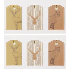 Gifi Étiquette cadeau Noël thème nature x6^ Loisirs Créatifs Et Emballage Cadeau