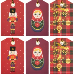 Gifi Étiquette cadeau Noël Tradition x6^ Loisirs Créatifs Et Emballage Cadeau