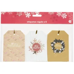 Gifi Étiquette cadeau Noël x6^ Loisirs Créatifs Et Emballage Cadeau