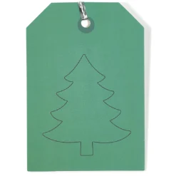 Gifi Étiquette pour paquet cadeau Noël Vert Naturel x6^ Loisirs Créatifs Et Emballage Cadeau