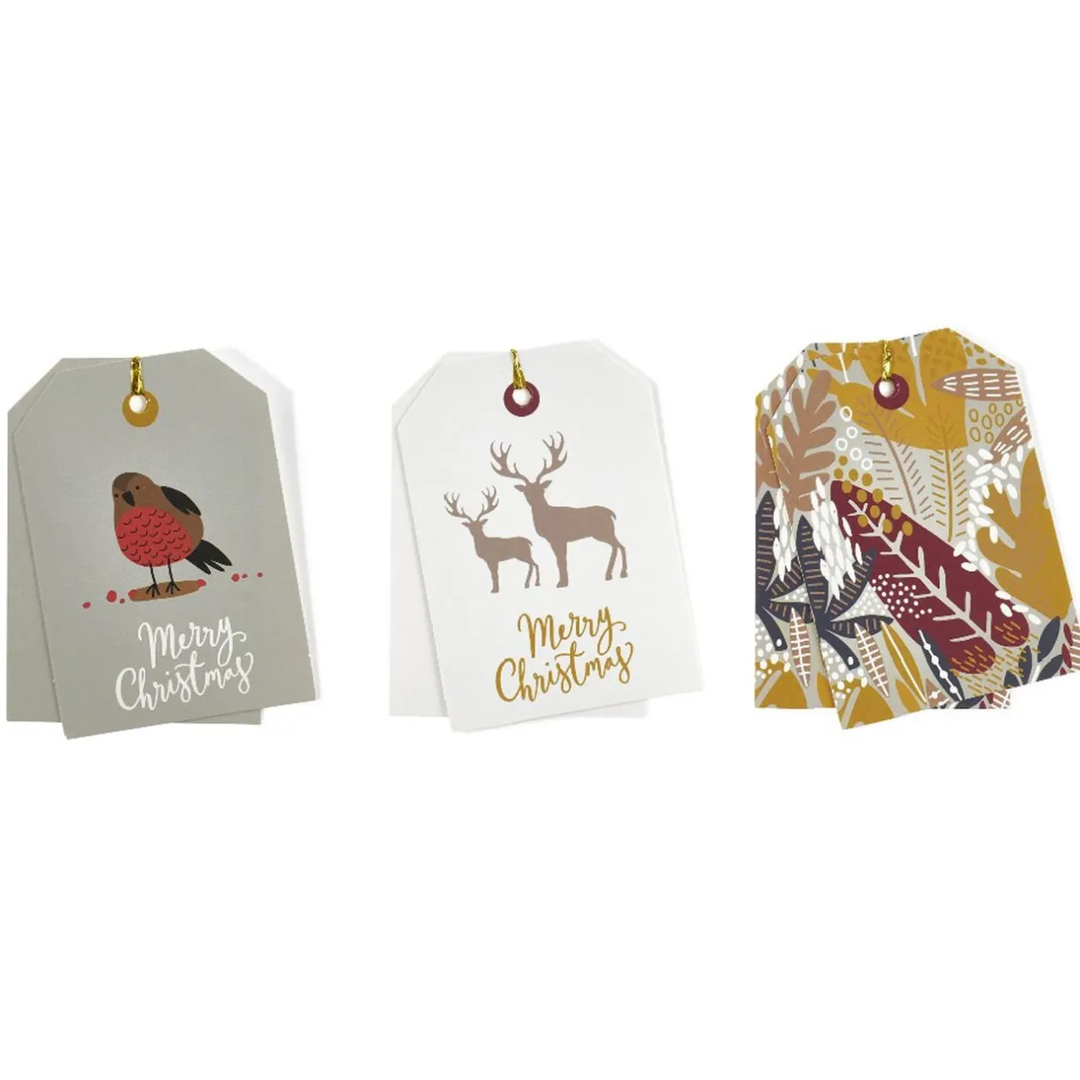 Gifi Étiquette pour paquet cadeau Noël Hiver Nature x6^ Loisirs Créatifs Et Emballage Cadeau