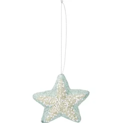 Gifi Étoile à suspendre pailleté bleu 7,5x7,5cm^ Décoration Sapin