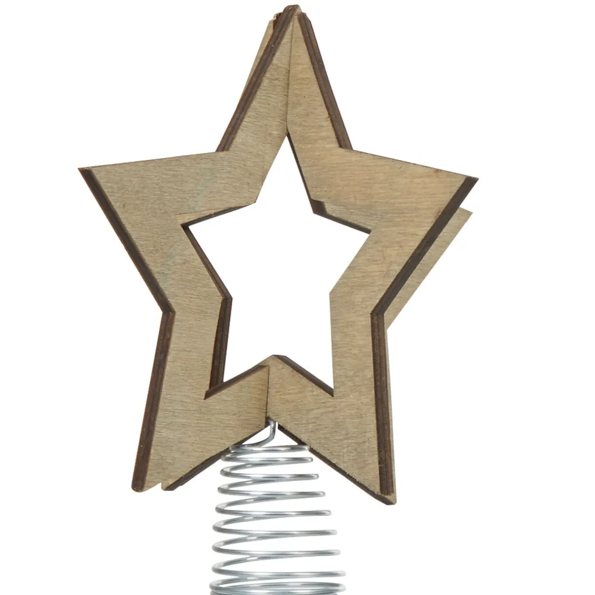 Gifi Étoile cimier tête de sapin Noël 3D bois^ Décoration Sapin