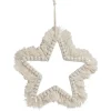 Gifi Étoile de Noël à suspendre macramé beige 21x21cm^ Décoration Sapin