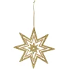 Gifi Étoile de Noël dorée en bois à suspendre^ Décoration Sapin