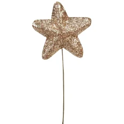 Gifi Étoile de Noël en mousse dorée avec crochet de suspension x6^ Décoration Sapin