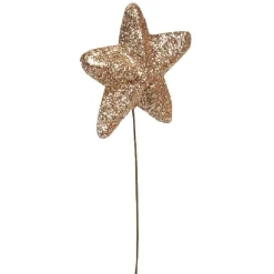 Gifi Étoile de Noël en mousse dorée avec crochet de suspension x6^ Décoration Sapin