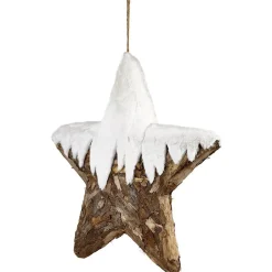 Gifi Étoile effet bois enneigé Ø60 cm^ Décoration Sapin