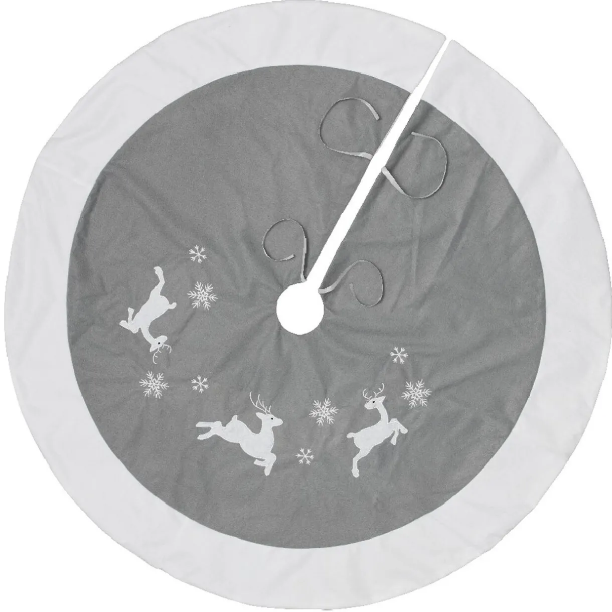 Hot Gifi Tour de sapin gris rennes et flocons