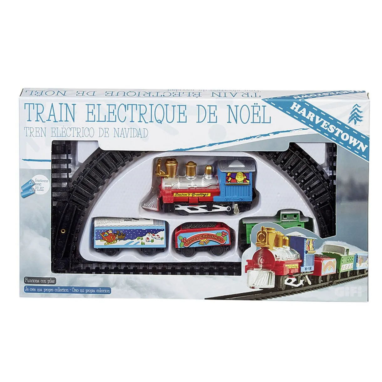 Gifi Train de Noël électrique 4 wagons^ Décoration Intérieure De Noël