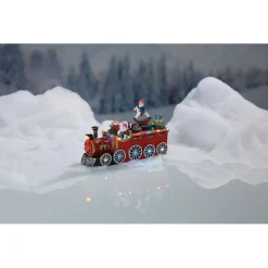 Gifi Train de Noël lumineux animé fonction rotative 10 LED^ Décoration Intérieure De Noël