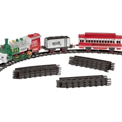 Gifi Train de Noël lumineux musical et animé sur rails - Village de Noël^ Décoration Intérieure De Noël