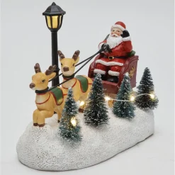 Gifi Traîneau de Noël et rennes lumineux 6 LED^ Décoration Intérieure De Noël