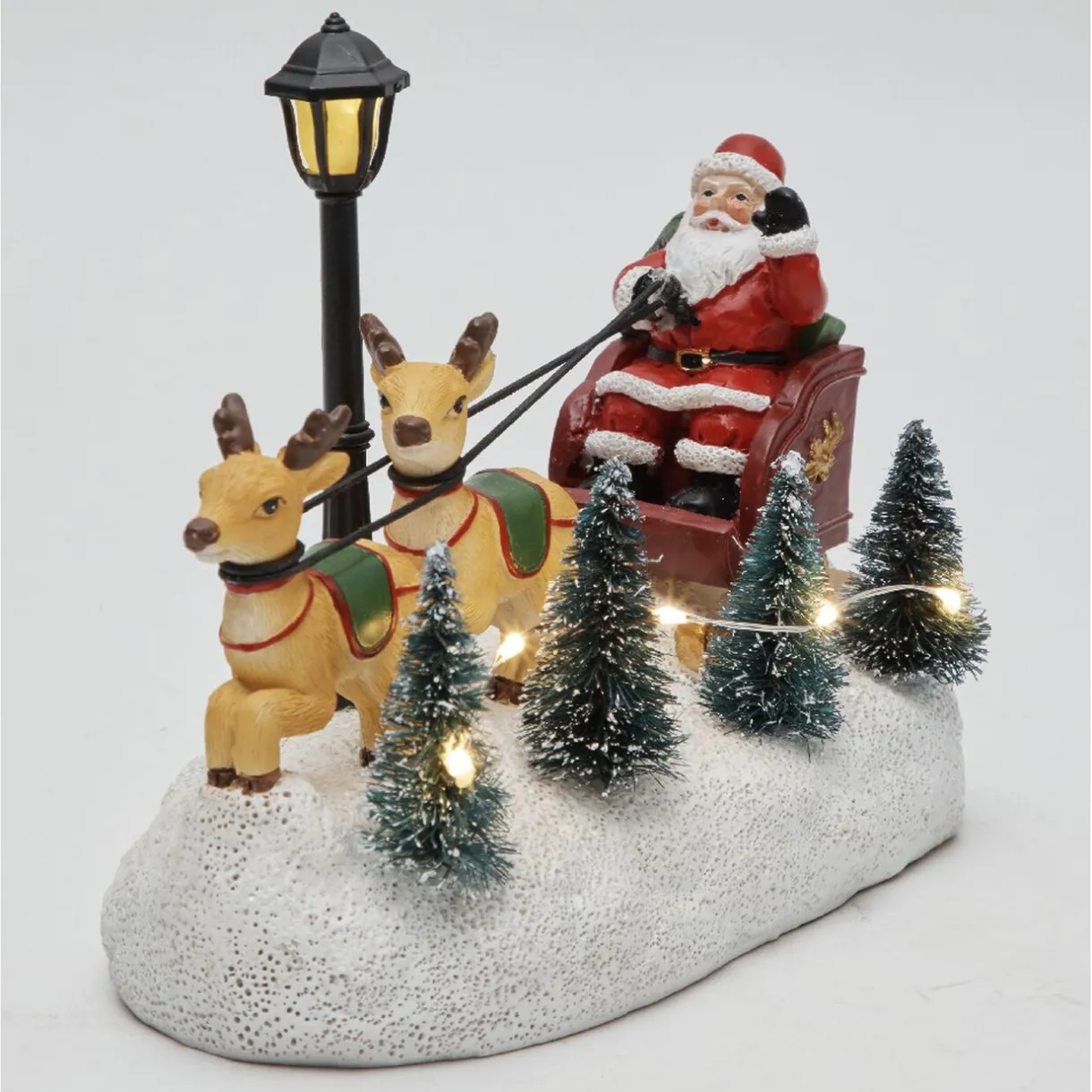 Gifi Traîneau de Noël et rennes lumineux 6 LED^ Décoration Intérieure De Noël