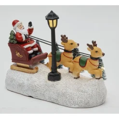 Gifi Traîneau de Noël et rennes lumineux 6 LED^ Décoration Intérieure De Noël