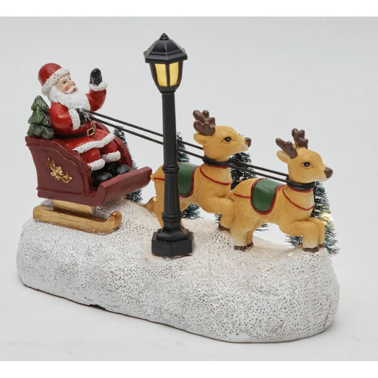 Gifi Traîneau de Noël et rennes lumineux 6 LED^ Décoration Intérieure De Noël