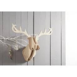 Gifi Tête de renne bois à fixer^ Décoration Intérieure De Noël