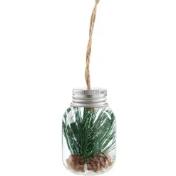 Gifi Tube de Noël en verre à suspendre^ Décoration Sapin