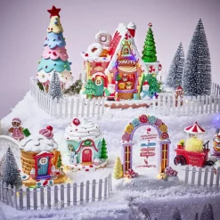 Gifi Usine à donuts animée lumineuse et musicale 22x13xH21,5cm^ Décoration Intérieure De Noël