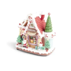 Gifi Usine à donuts animée lumineuse et musicale 22x13xH21,5cm^ Décoration Intérieure De Noël