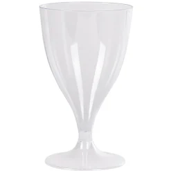 Best Gifi Verre bas à pied en plastique transparent réutilisable x6