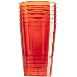 Outlet Gifi Verre en plastique rouge x 6