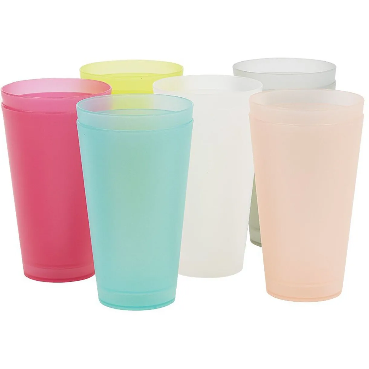 Outlet Gifi Verre réutilisable uni multicolore x12