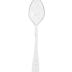 Outlet Gifi Verrine et cuillère pailletée argentée plastique x12