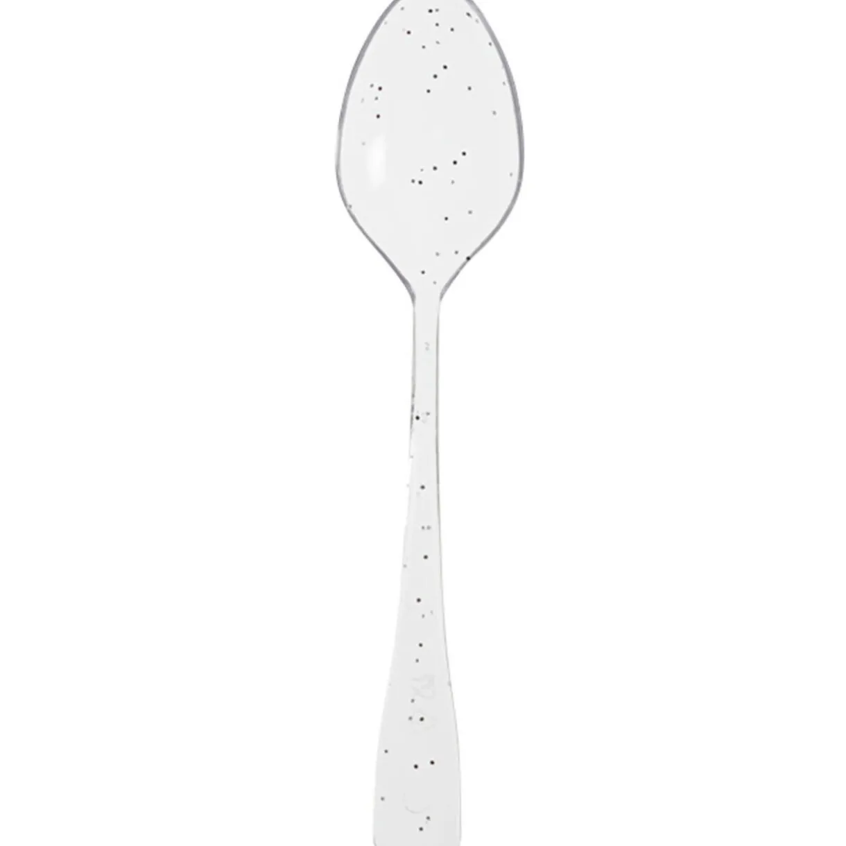 Outlet Gifi Verrine et cuillère pailletée argentée plastique x12
