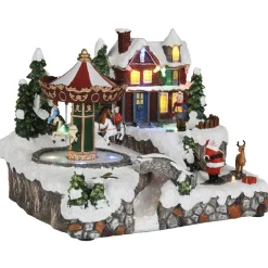 Gifi Village animé lumineux^ Décoration Intérieure De Noël