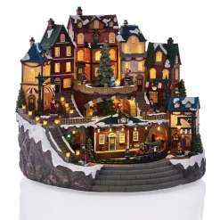 Gifi Village animé lumineux et musical 34 LED^ Décoration Intérieure De Noël